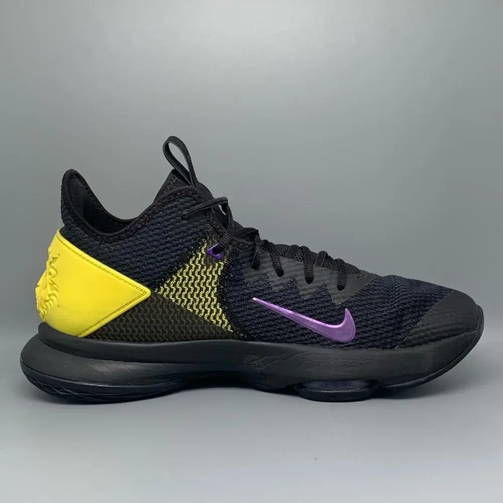 Nike LeBron‎ Witness 4 Black/Opti Yellow Basketball Shoes BV7427-004 Men's Sz13